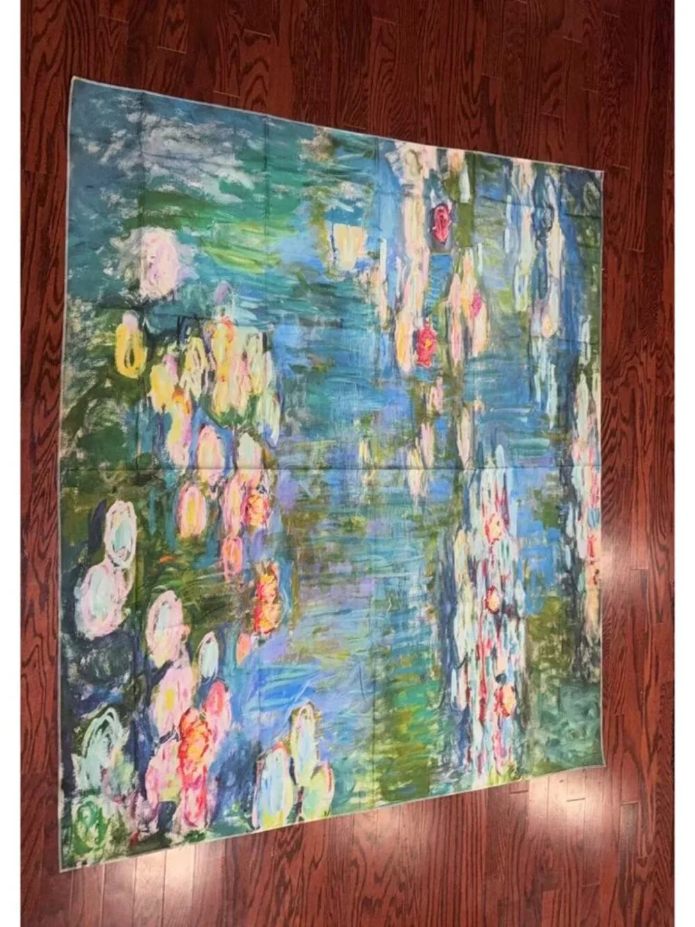 51×60 Inch Impressionist Monet Water Lilies Floral Pond Wall Tapestry